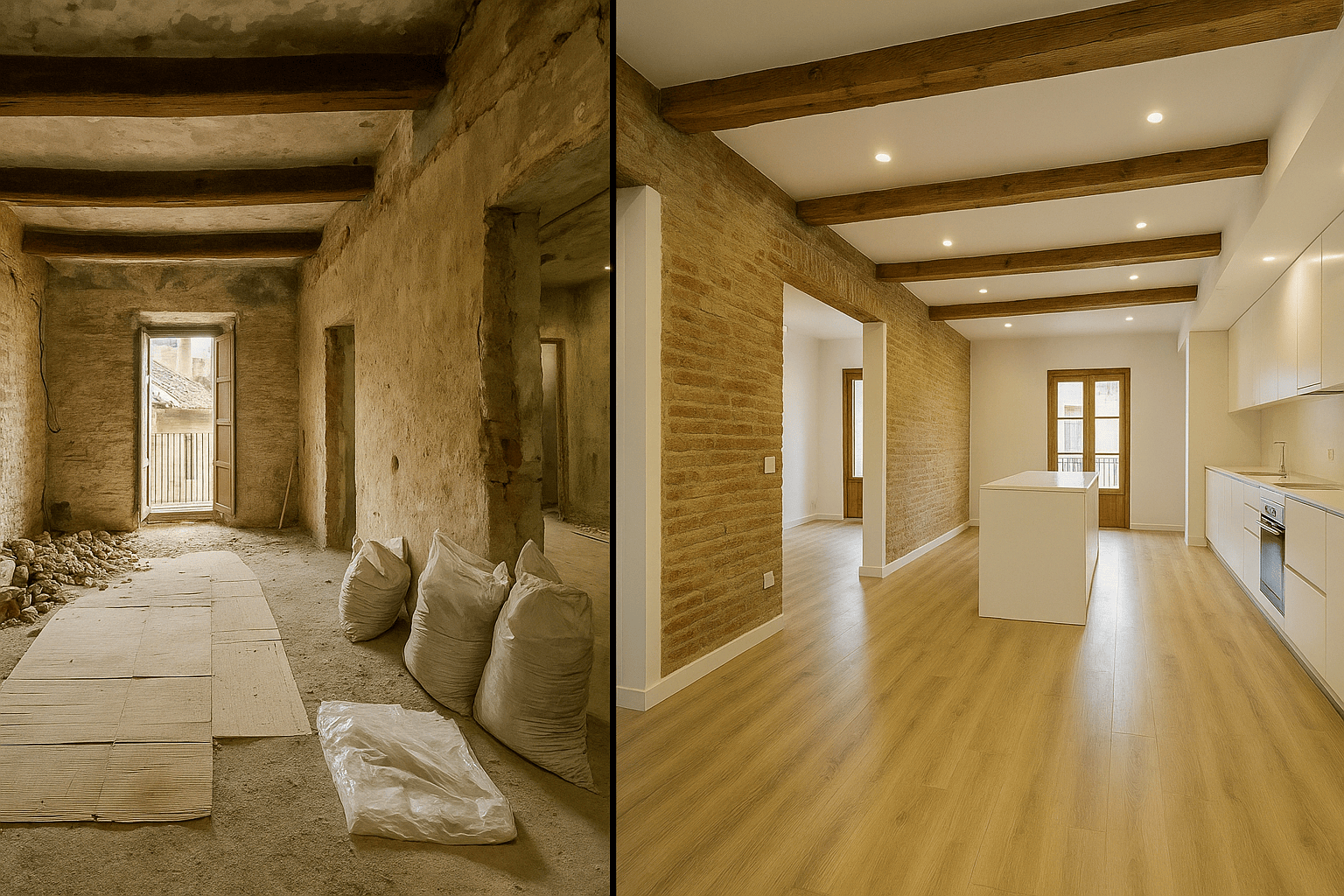 Antes y despues Reforma Sagunto